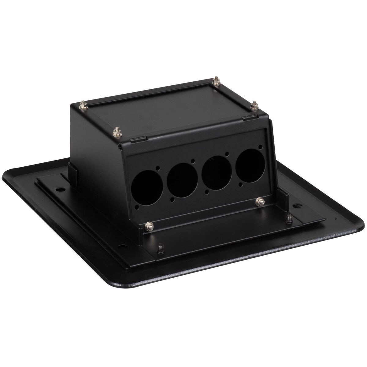 Flip Up Stage Box with Pre-Punched Panel for Four D-Style Connectors